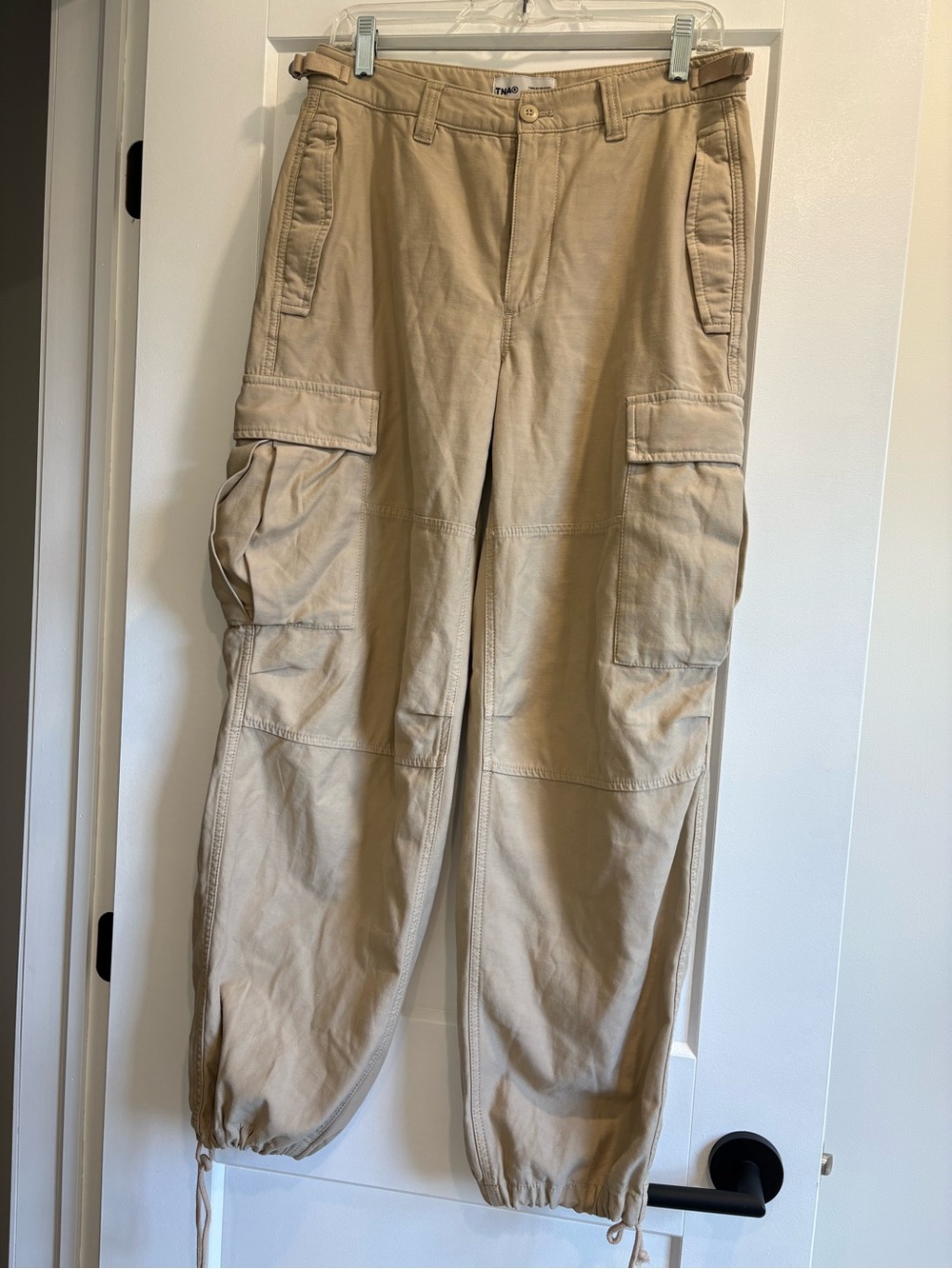 TNA Women's Tan Cargo Jogger Pants